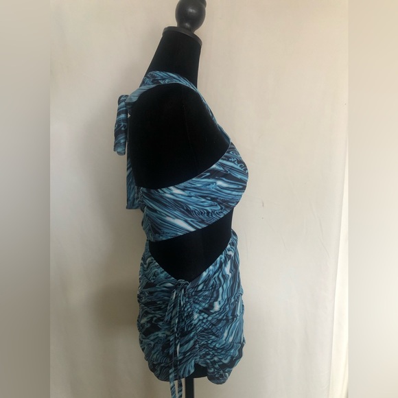 Psychedelic Maxi Blue Dress - Picture 2 of 8